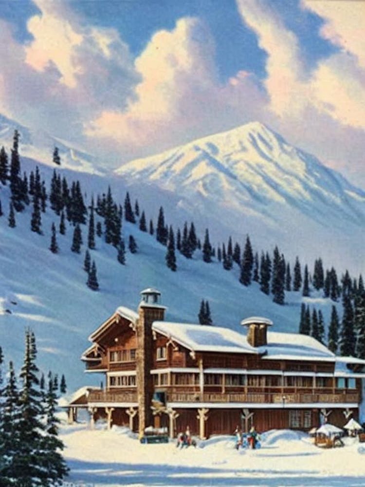 Alyeska, USA Skigebiet Vintage Landschaft 2 Ski-Poster