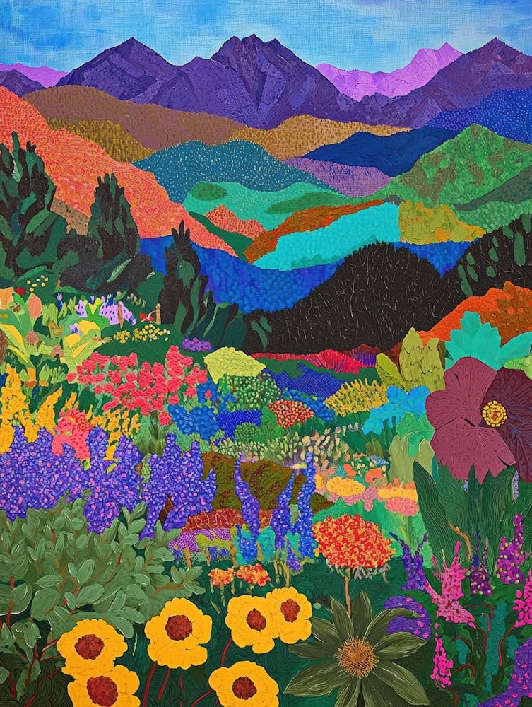 Colorful Flowers In The Mountains 1