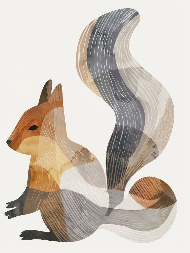 Charming Nursery Kids Animals Squirrel 2