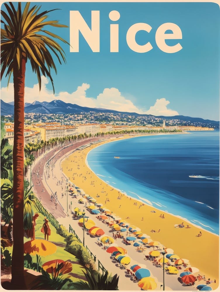 Aihrgdesign A Vintage Travel Poster Of Nice 1