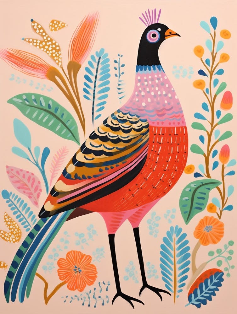 Pink Scandi Pheasant 1