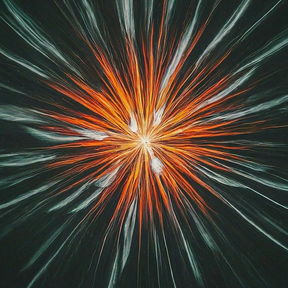 Orange Burst Canvas Print