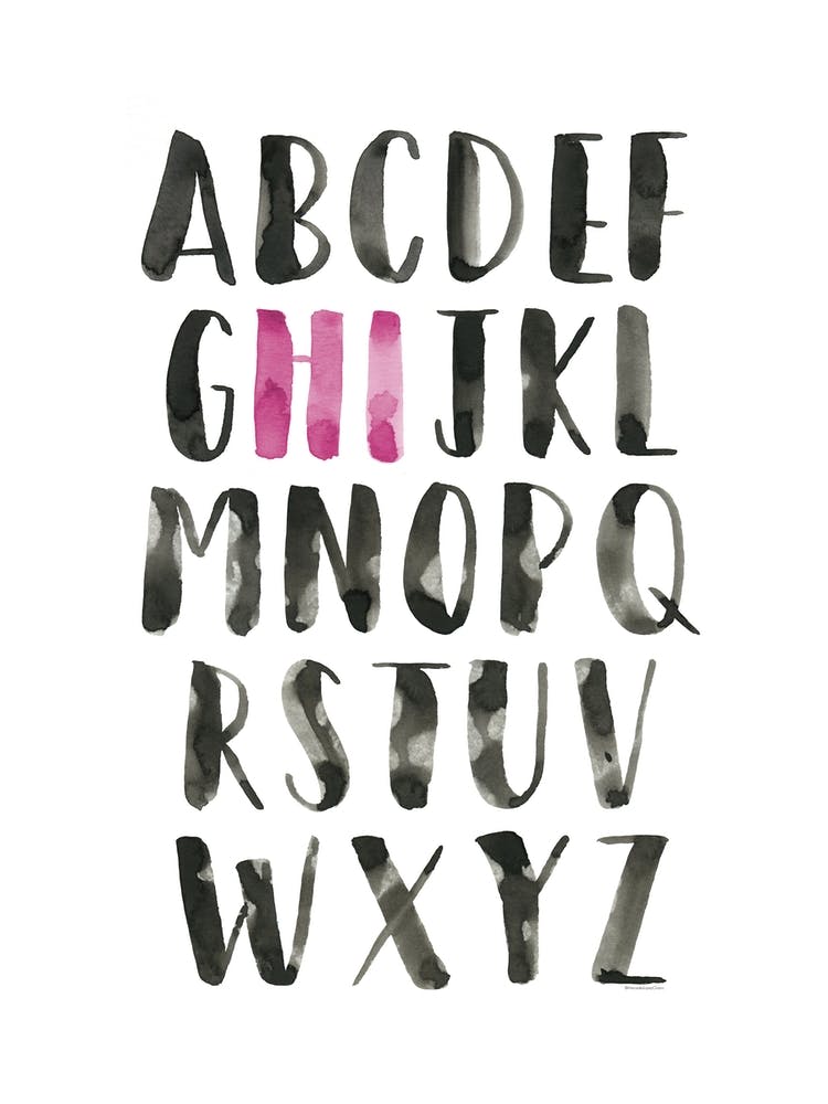 Alphabet Hi Pink