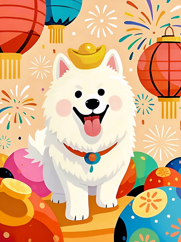Feiere das Chinesische Neujahr mit Samojede
