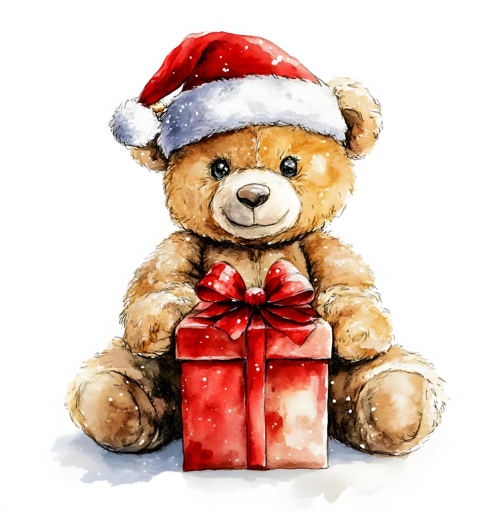 Cute Christmas Gift Idea - Teddy Bear Art
