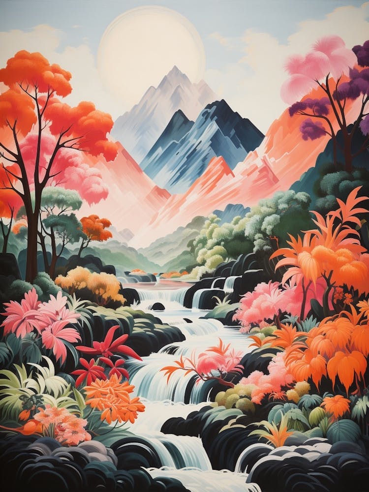 Volvano And Waterfall 2