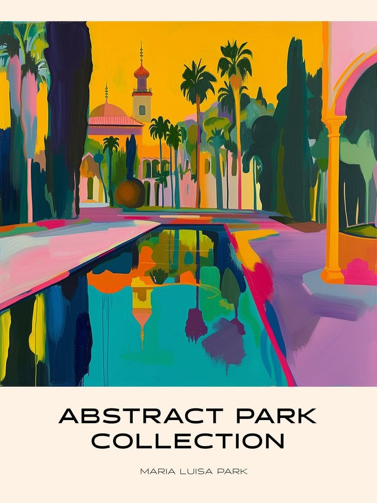 Abstract Park Collection Poster Maria Luisa Park Seville Spain 1