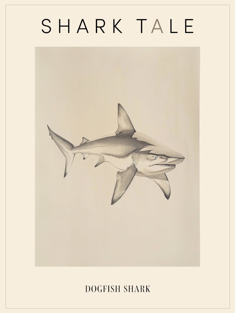 Dogfish Shark Vintage Illustration 6 Poster