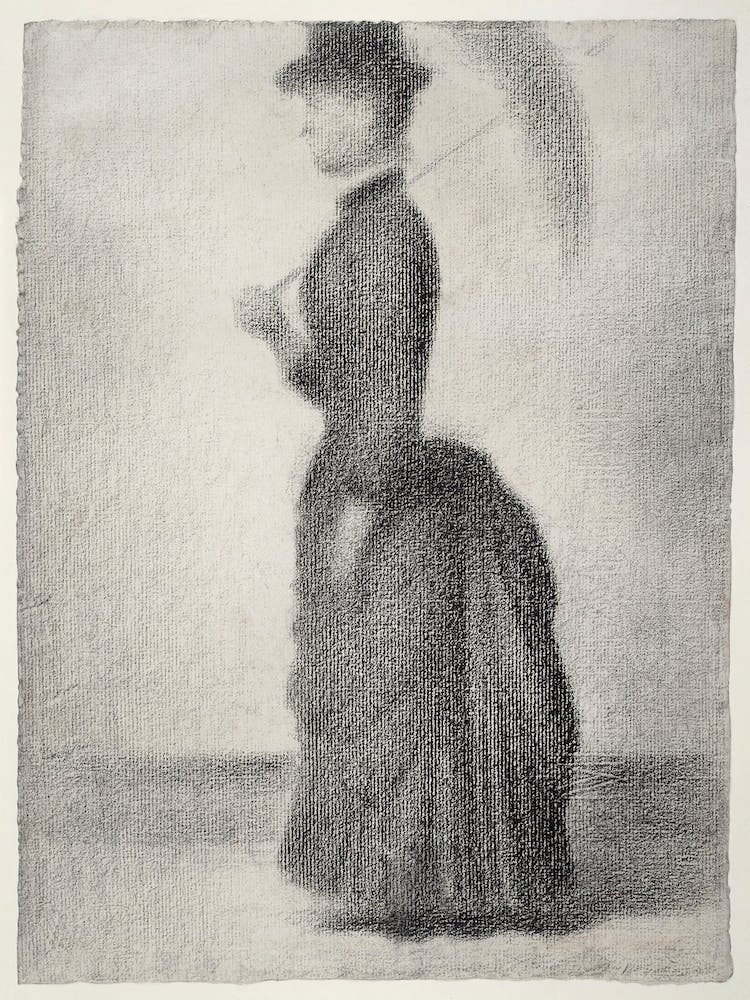 Woman Walking With A Parasol, Georges Seurat