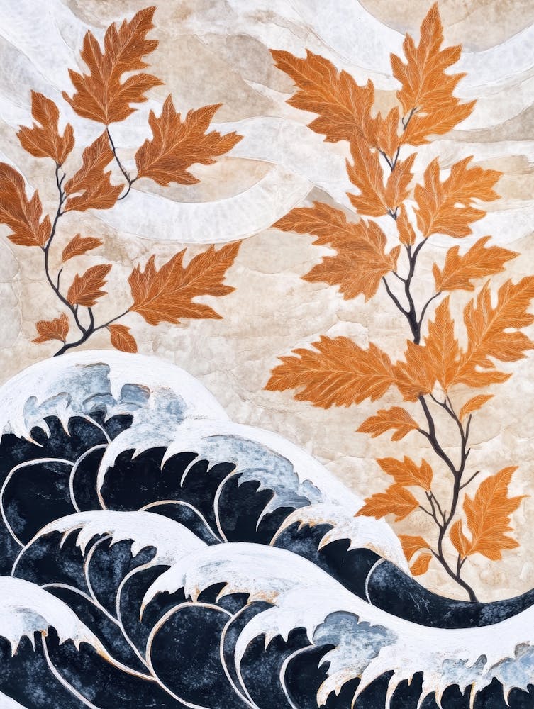 Autumn Leaves On The Wave
