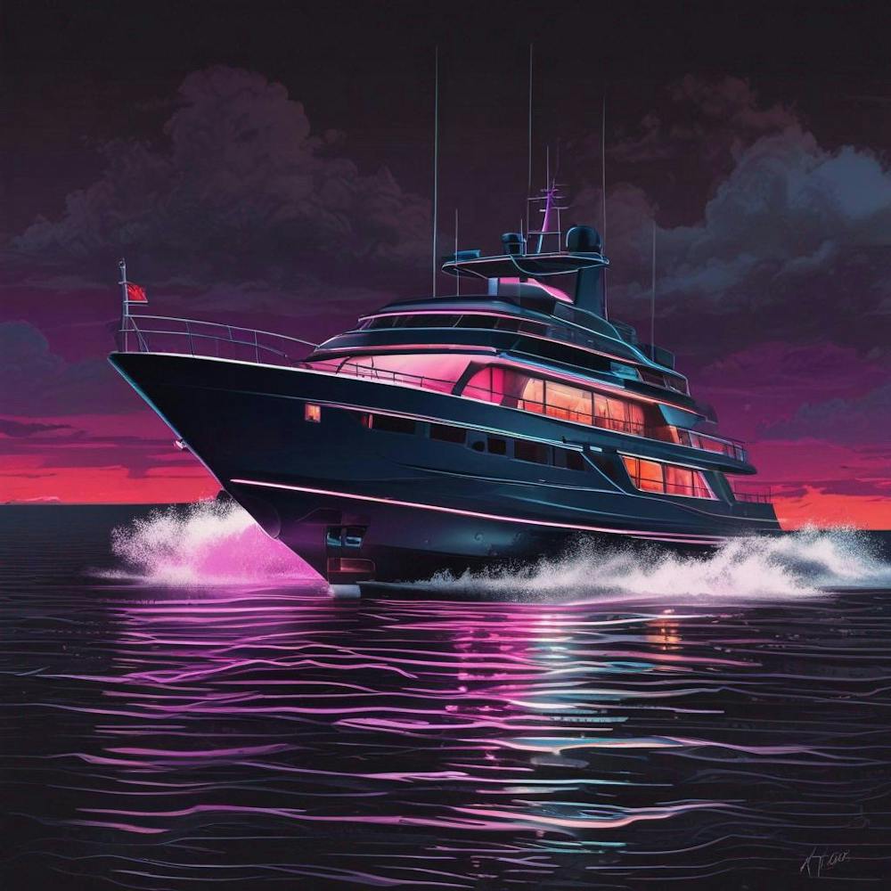 Yacht At Night 3