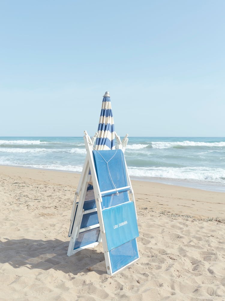Beach Umbrella "Marinella Di Selinunte" Sicily Italy Travel Photography