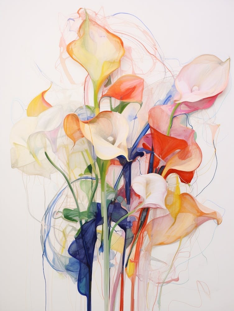 Abstract Flower Painting Calla Lily 1