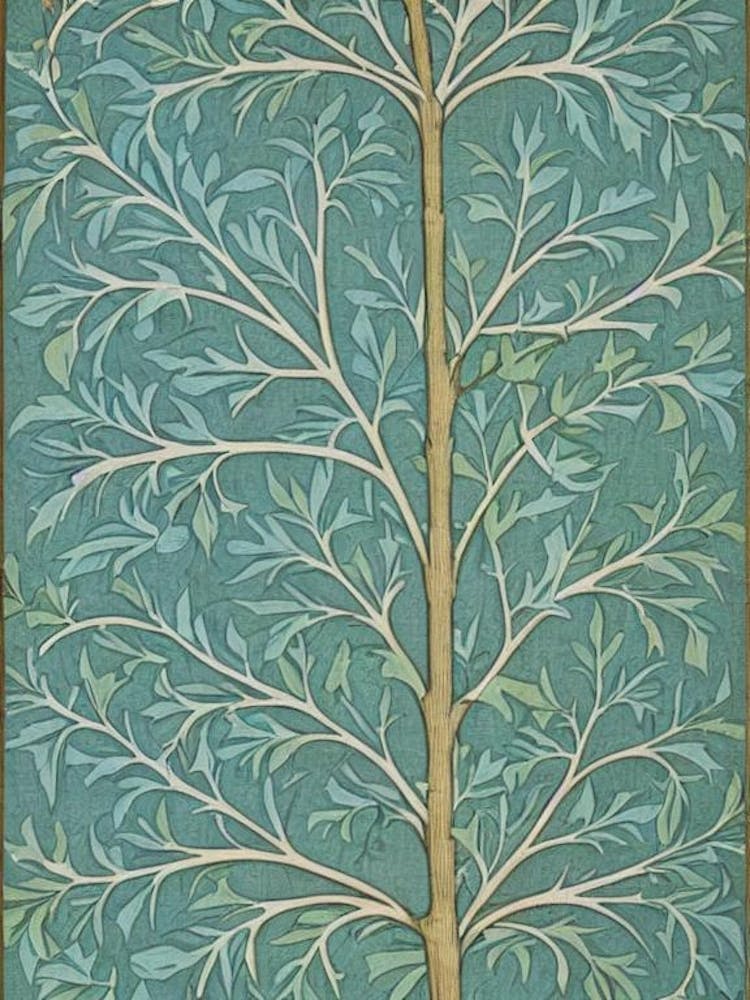 Swamp White Oak 2 tree Vintage Botanical