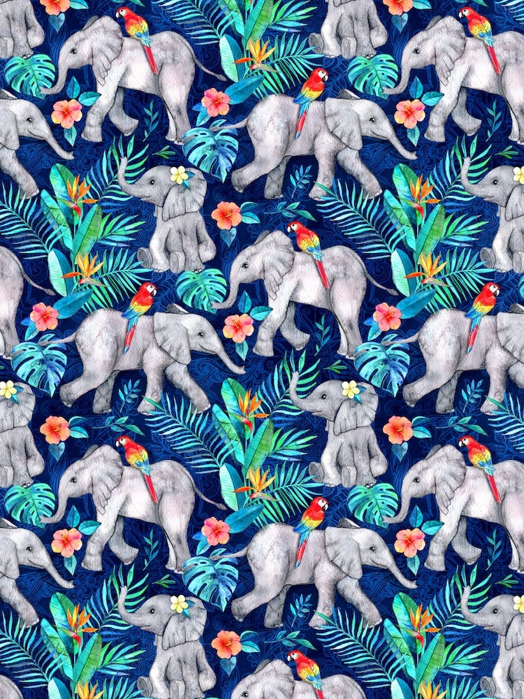 Baby Elephants On A Jungle Adventure