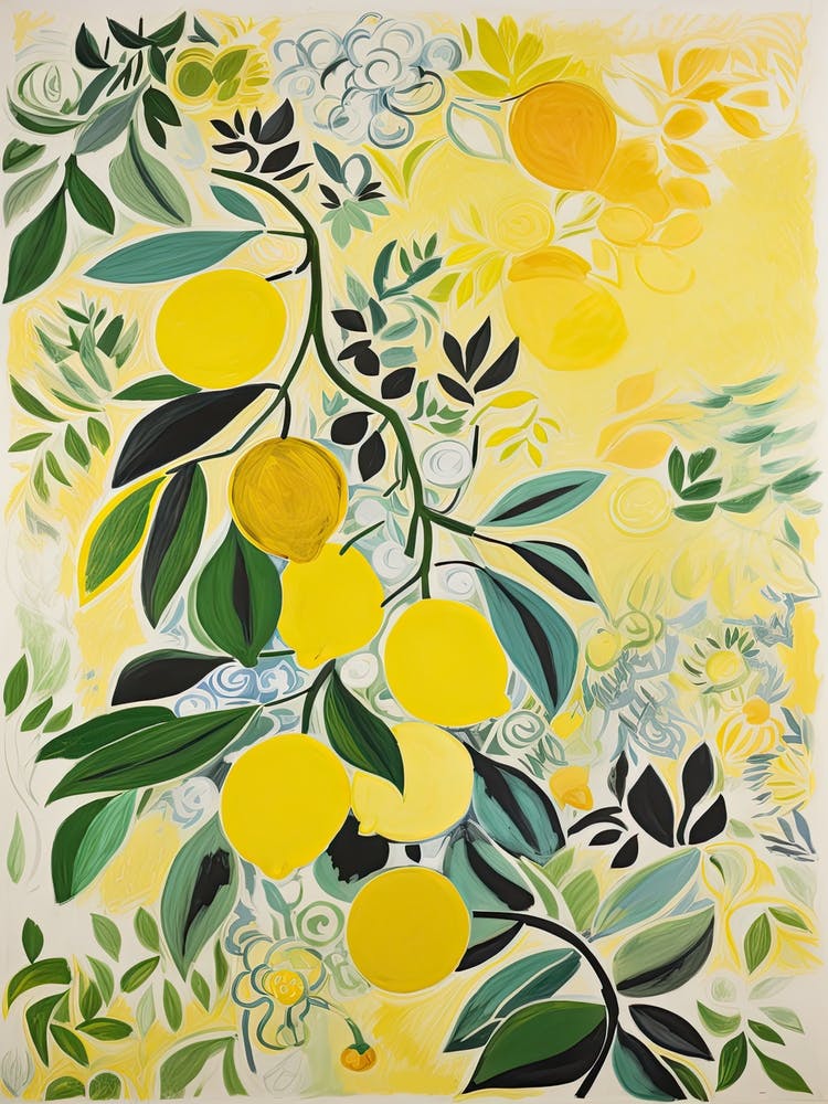 Lime Fruit Drawing 4