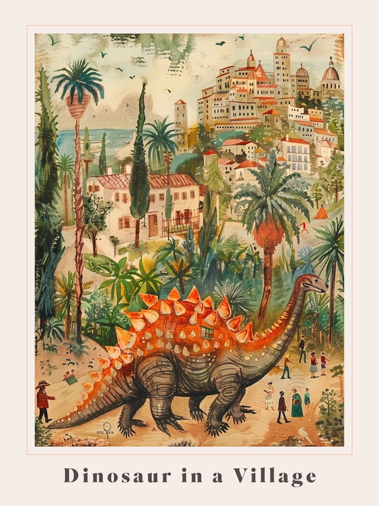 Dinosaur In An Ancient Village 2 Poster