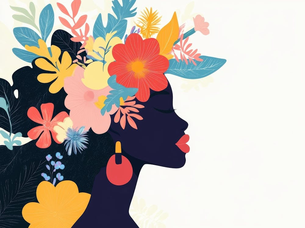 Black Woman With Flower Crown