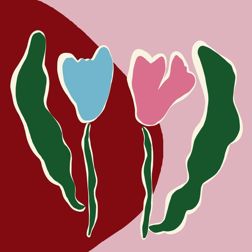 Retro minimal flower IV