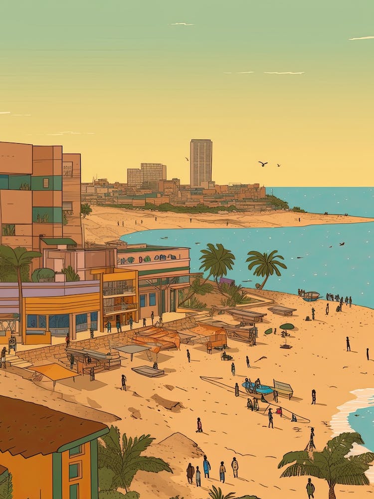 Luanda Angola Illustration de voyage 1