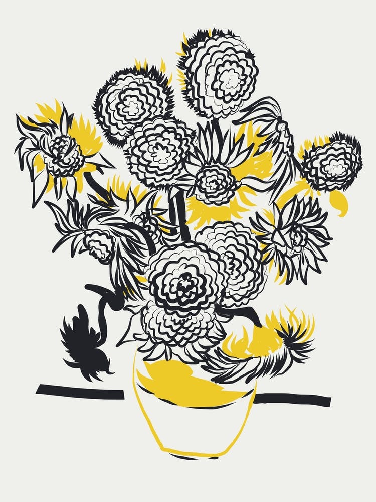 Sunflower In Two Tone