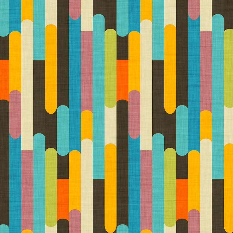 Retro Color Block Blue