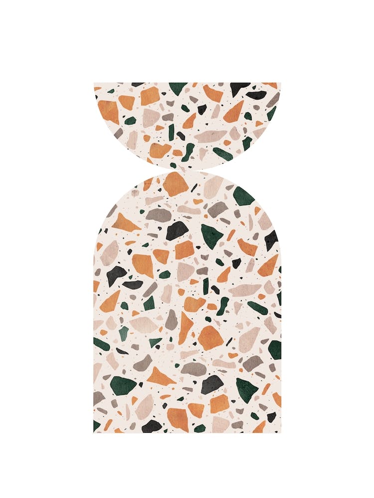 Terrazzo balancing shapes