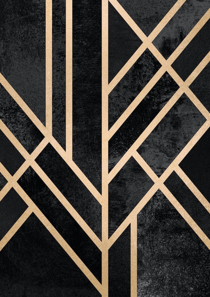 Art Deco Geometry Black