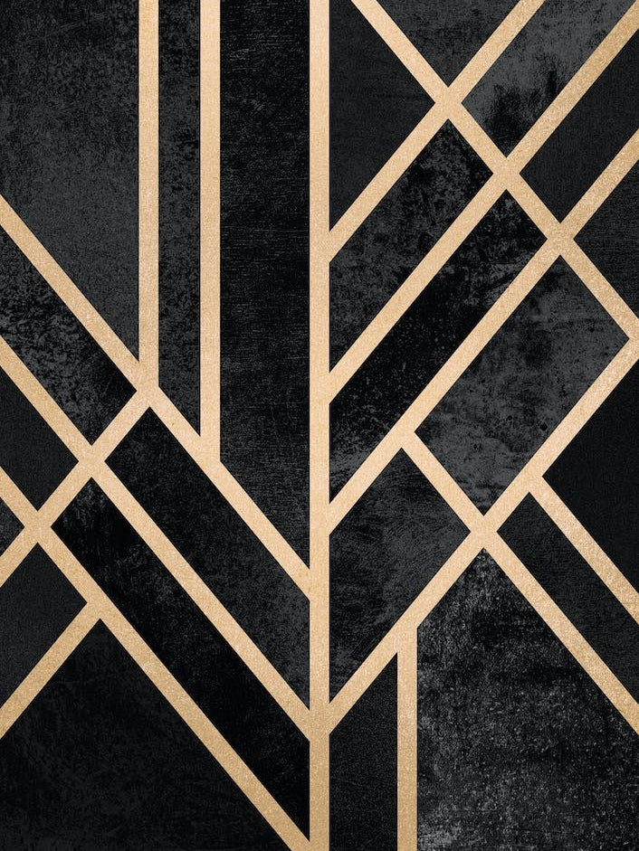 Art Deco Geometry Black