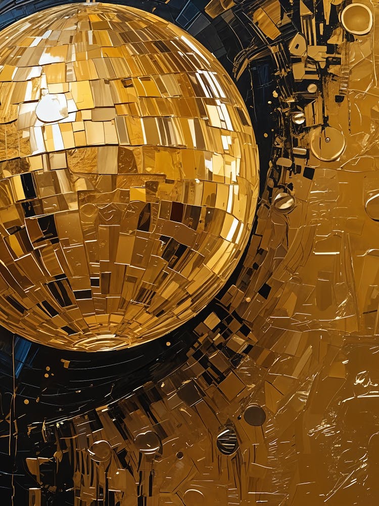 Golden Disco Ball no2