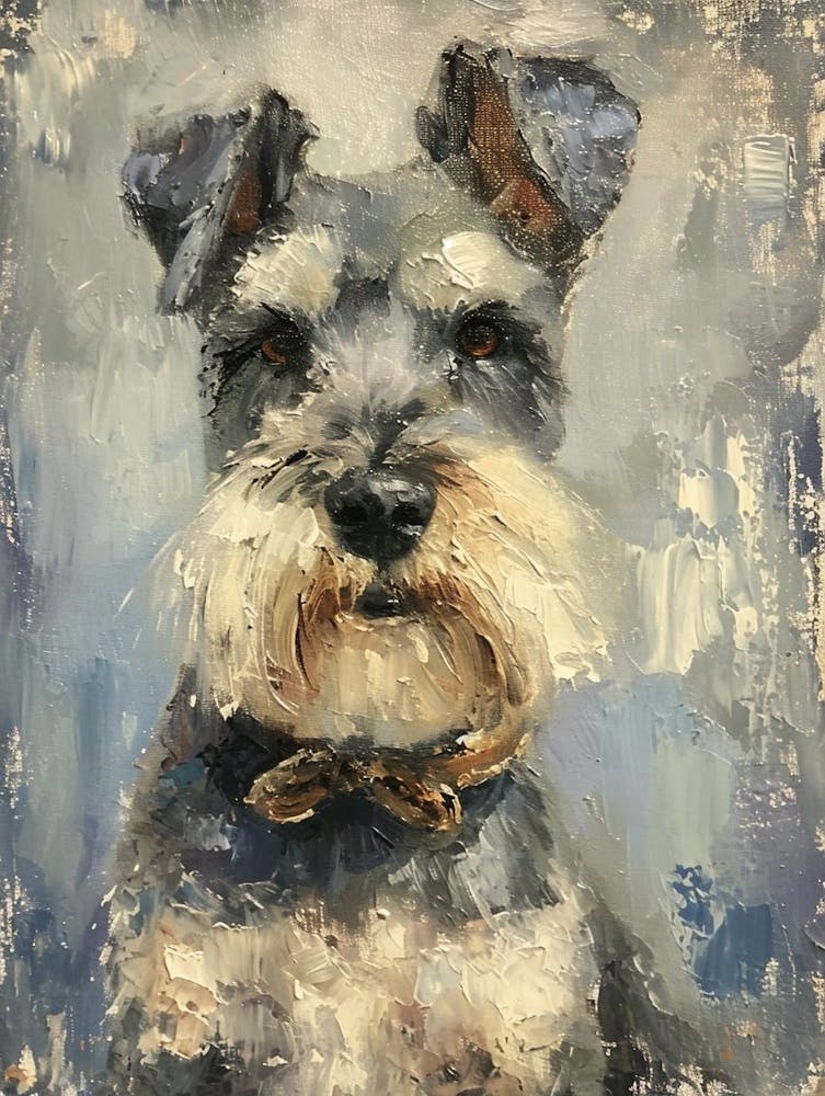 Schnauzer Nain Peinture Acrylique 5