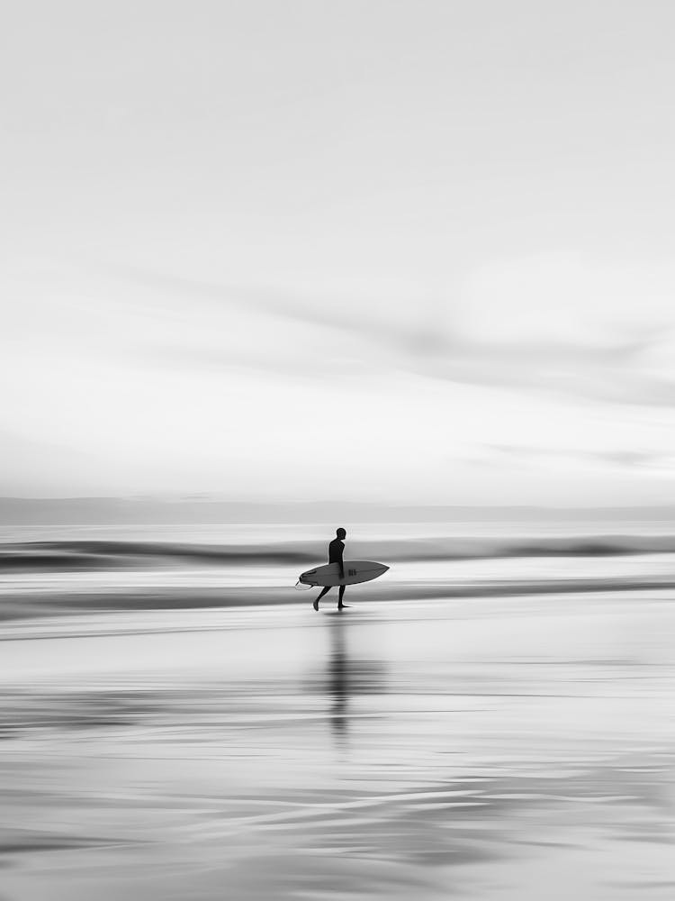 Black And White Surfer 1