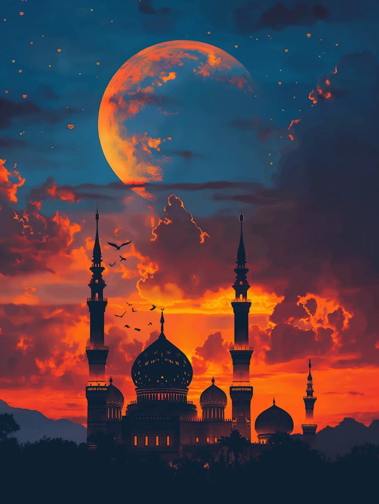 Islamic Mosque At Sunset 1
