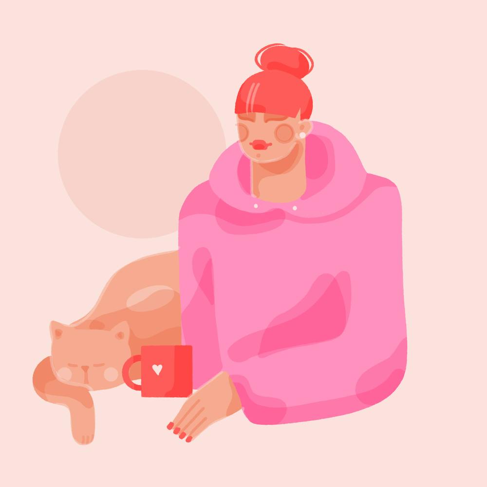 Rot und Pink