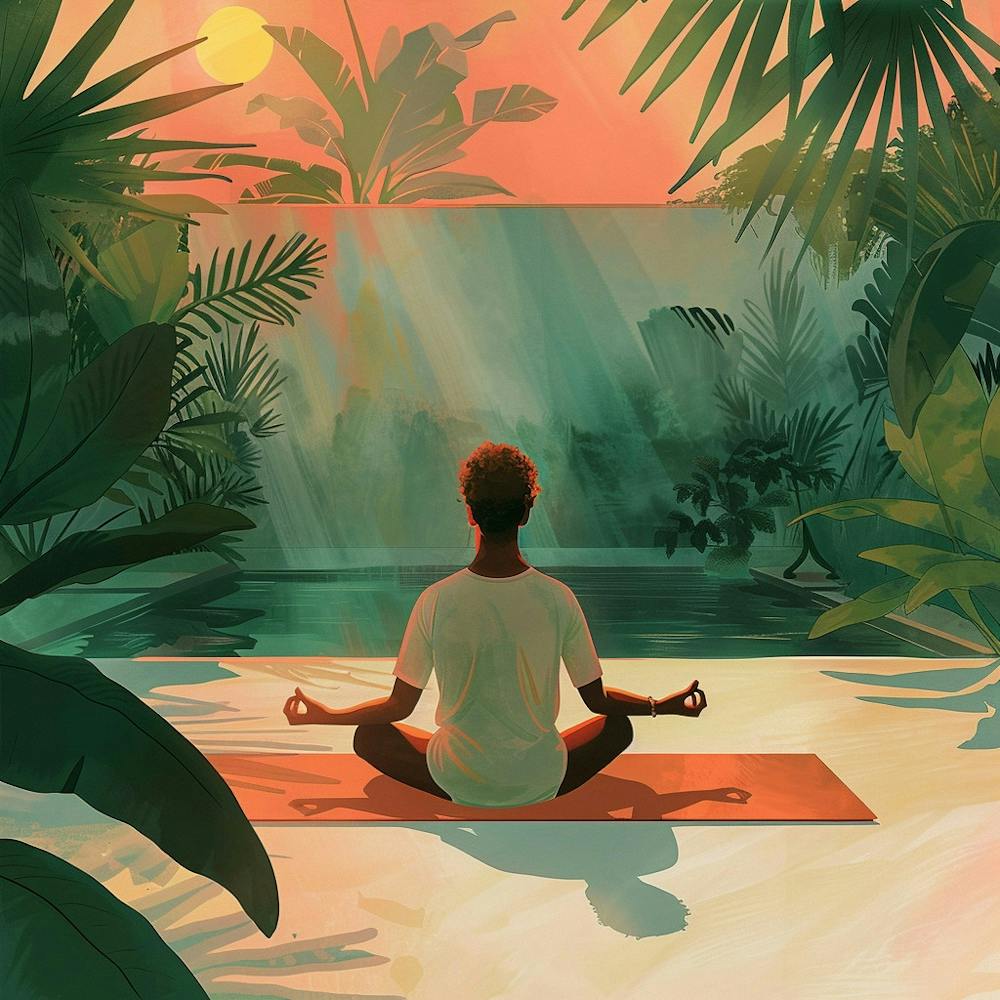 A Yoga Session Lofi Illustration 1718673593 3