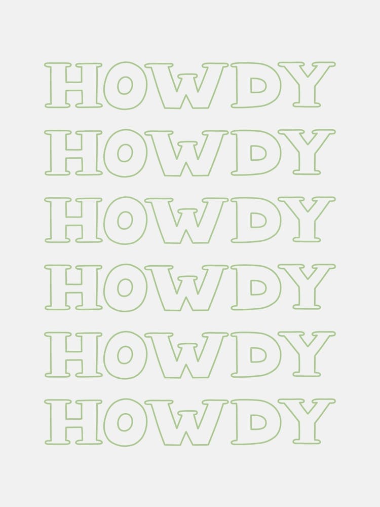 Sage Green Howdy