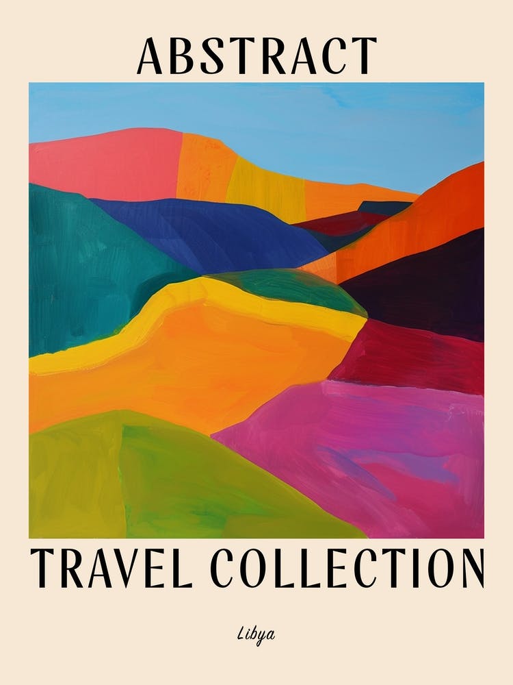 Abstract Travel Collection Poster Libya 1