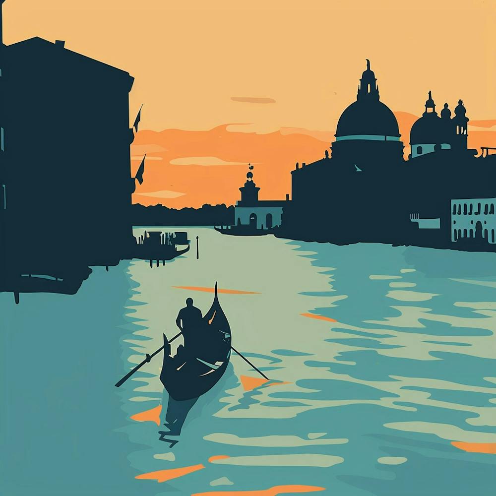 A Venice With Grand Canal Minimal Illustration 1720474812 2