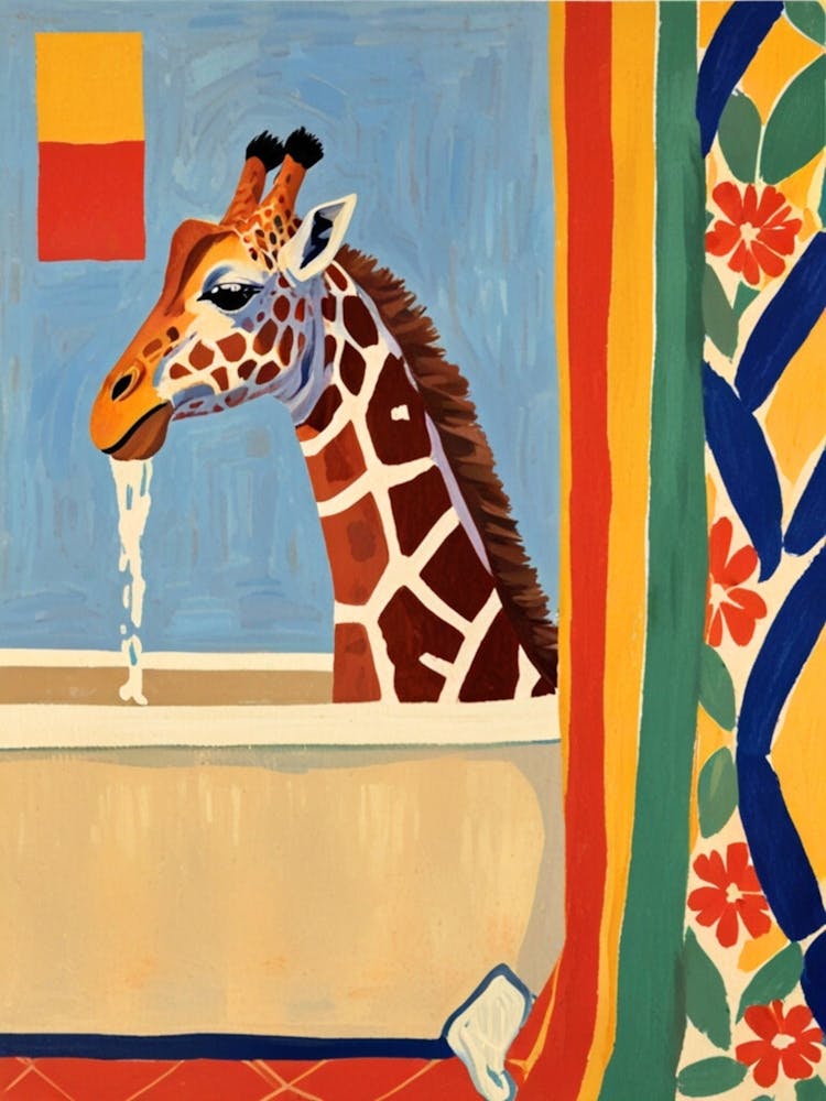 Giraffe In Bath 3