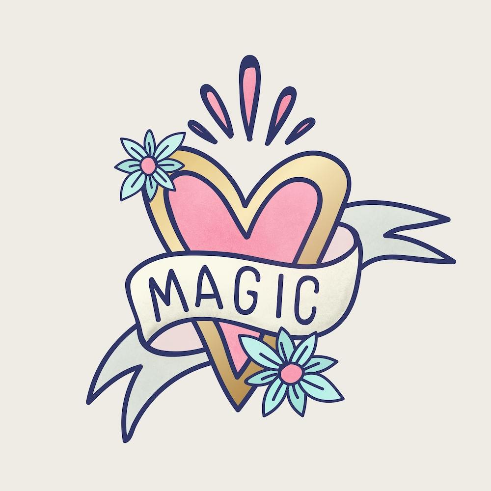 Magic Heart With A Ribbon