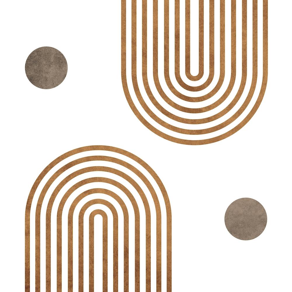 Mirrored Arches On White Vertical Square