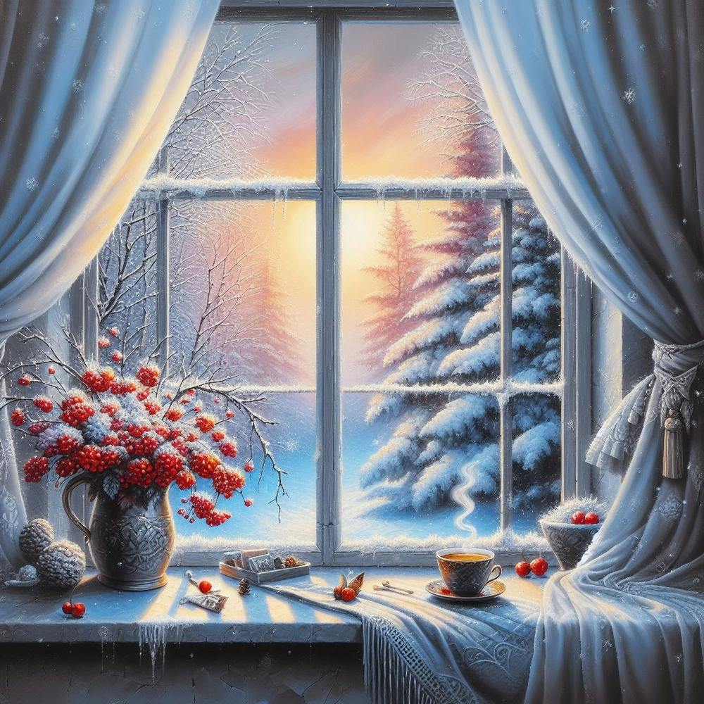 Winter Window View