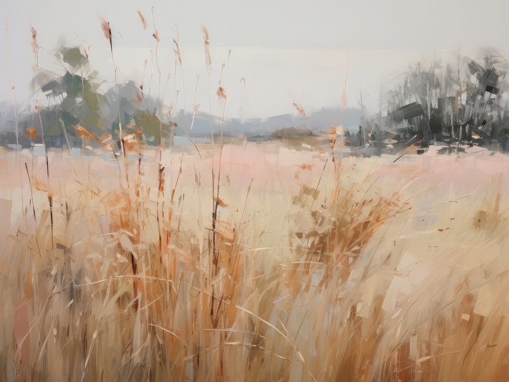 Country Flower Field Painting