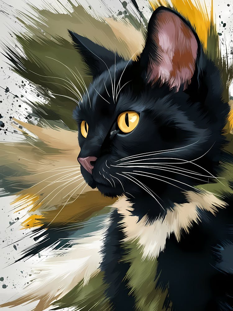 Black Cat Canvas Art