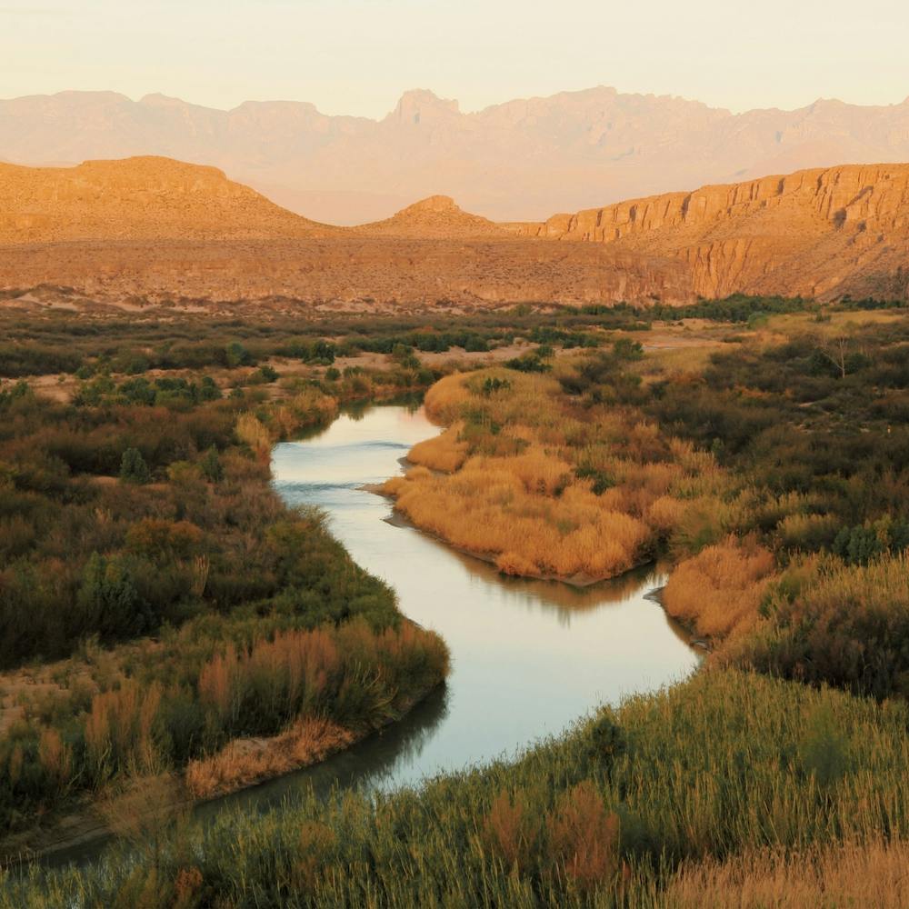 Texas River Sunset Square