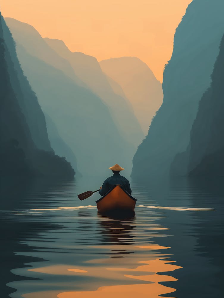 Man In A Canoe