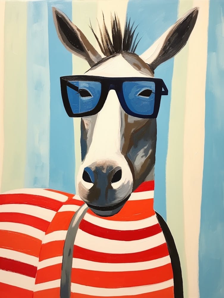 Little Donkey 2 Wearing Sunglasses