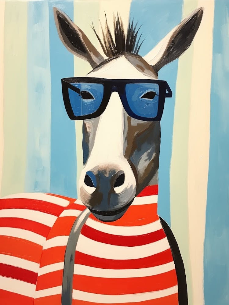 Little Donkey 2 Wearing Sunglasses