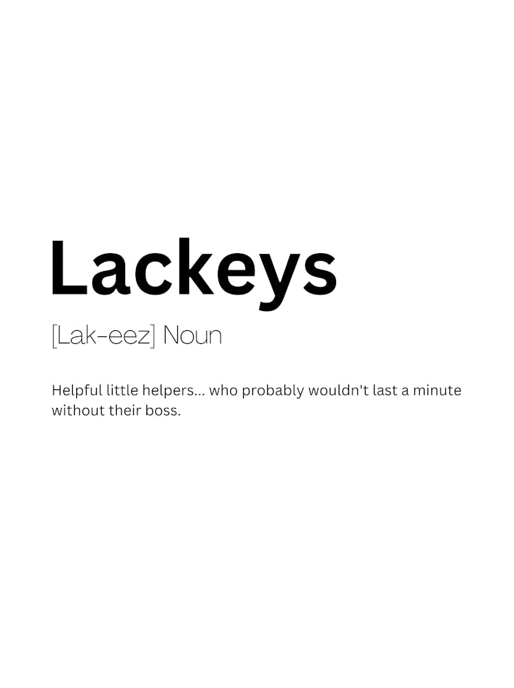Lackeys Definition Meaning