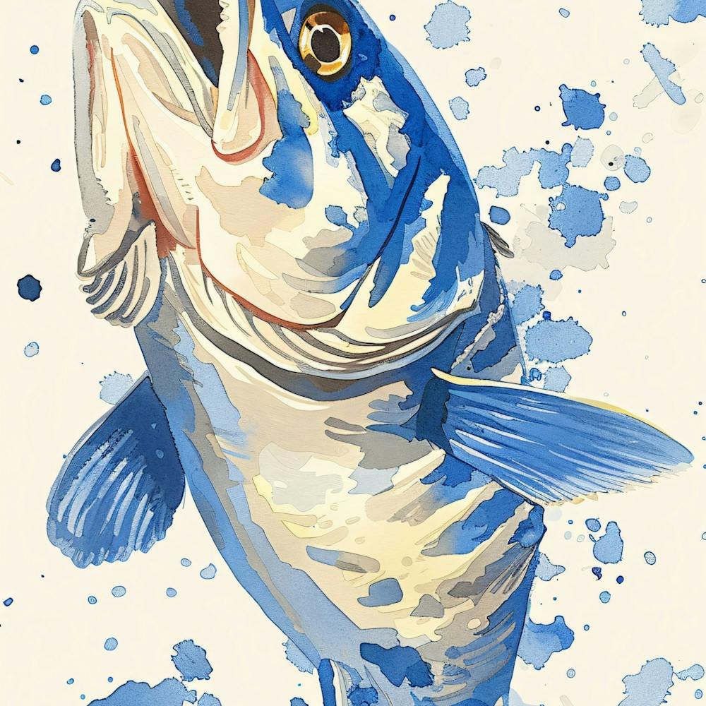 Blue Bass Painting